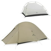 Naturehike 2 Person Tent Lightweight Backpacking Tent with Footprint - Free Standing Ultralight Camping Hiking Backpack Tents, 7.22×5.25ft, Sand
